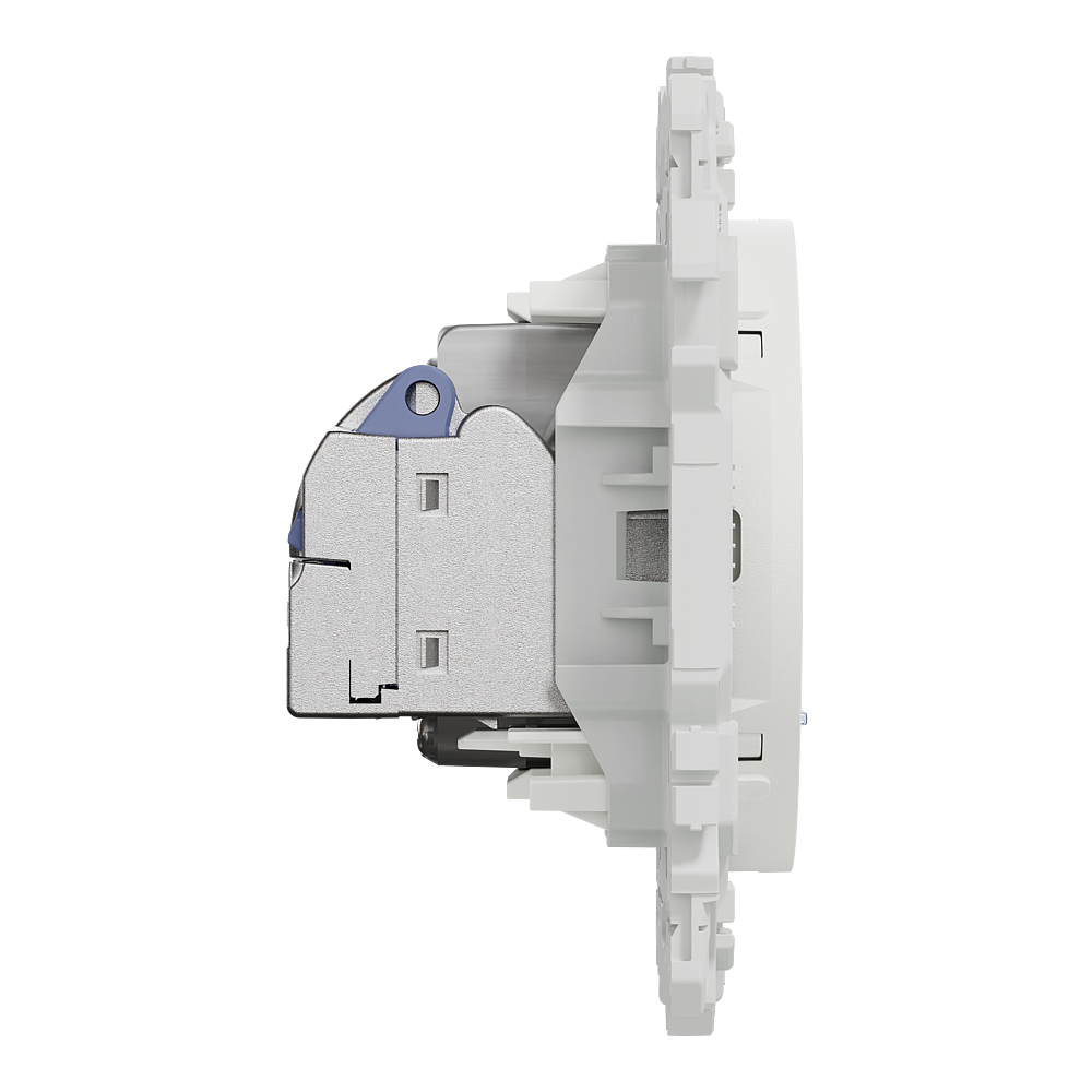 Odace prise RJ45 cat.6 STP + TV blanc